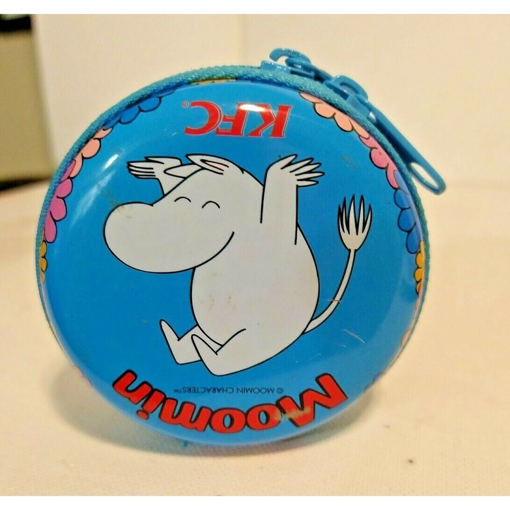 Rare HTF Kentucky Fried Chicken MOOMIN Character Zipper Case Macaroon Tin KFC